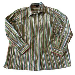 Lauren Ralph Lauren Men's 1X Striped Button Down Shirt Long Sleeve